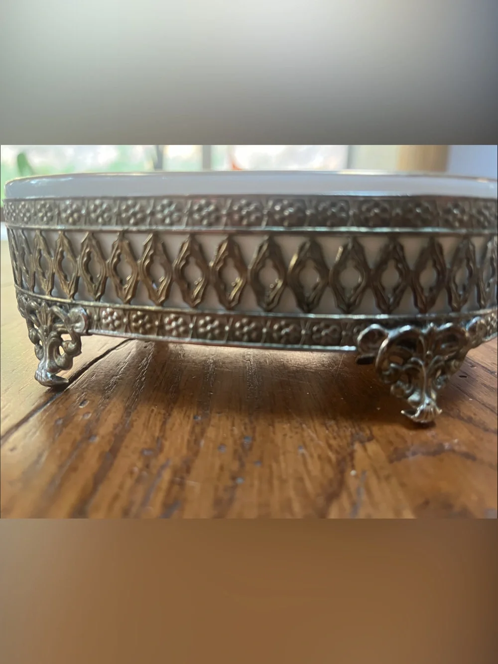 Vintage Ornate and Gold-Trim Porcelain soap dish